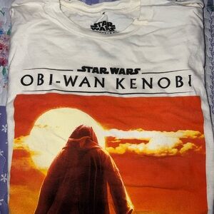 Star Wars Obi-Wan Kenobi Sunset Tee - White and Orange